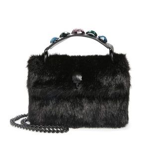 ɴᴡᴛ ᴋᴜʀᴛ ɢᴇɪɢᴇʀ ᴍɪɴɪ ғᴀᴜx ғᴜʀ ᴋᴇɴsɪɴɢᴛᴏɴ ᴄʀᴏssʙᴏᴅʏ ʙᴀɢ ɪɴ ʙʟᴀᴄᴋ (BRAND NEW)